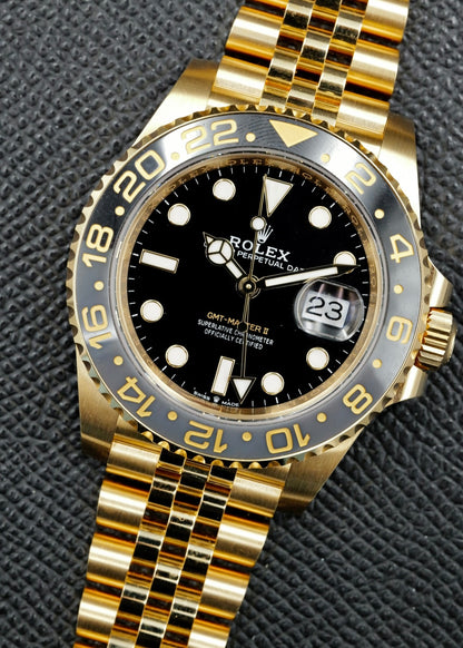 Rolex GMT Master II 126718GRNR Yellow Gold Jubilee