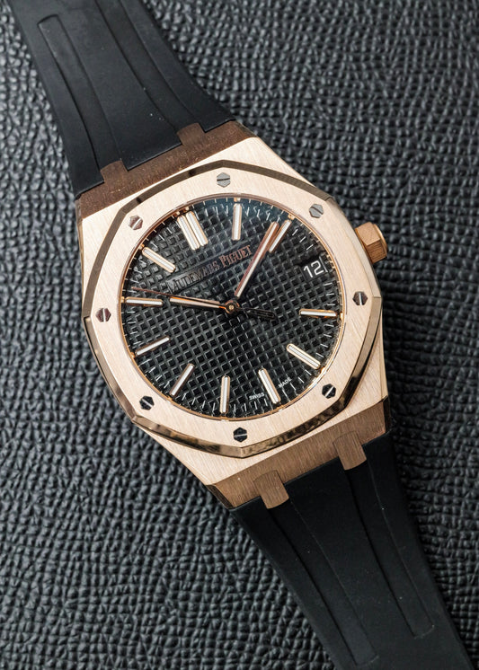 AP Royal Oak 15510OR Black Dial Rose Gold