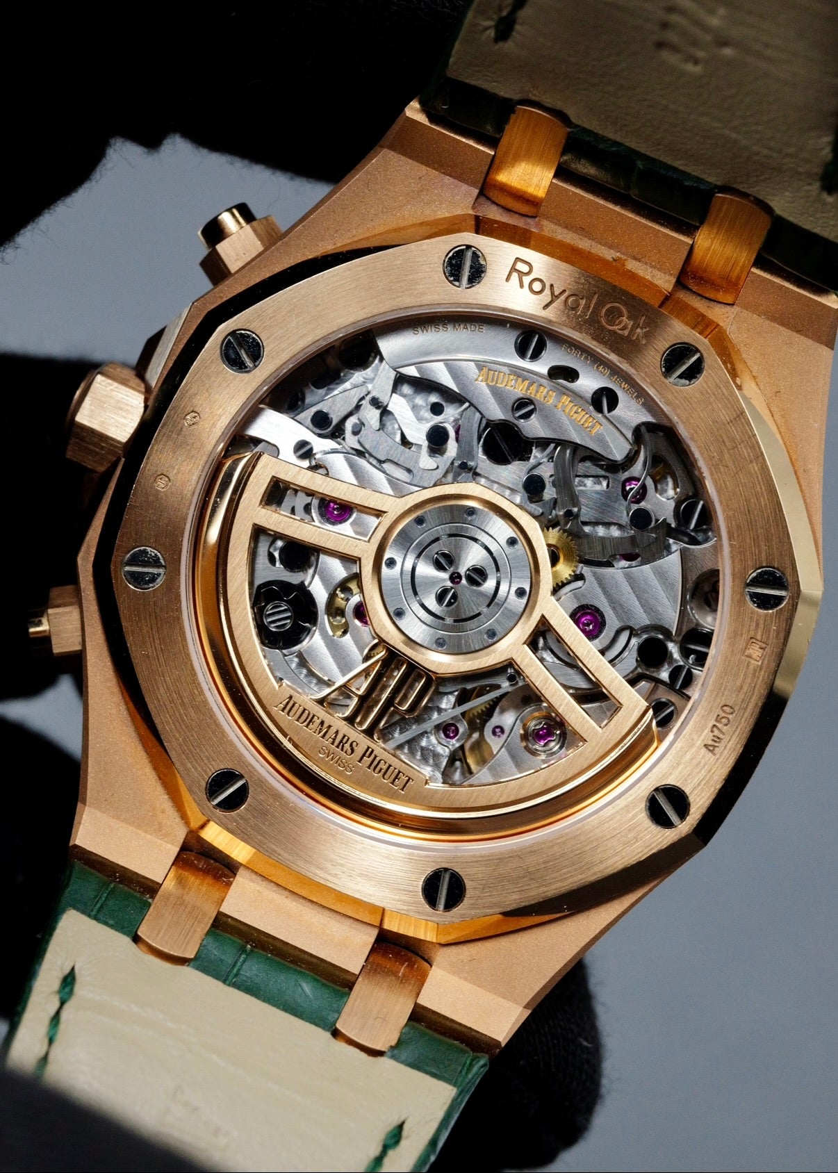 AP Royal Oak Chronograph 26240OR Green Dial Leather