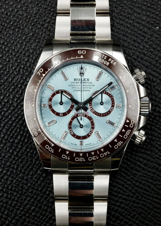 Rolex Daytona 126506 Ice Blue Dial with Baguette Diamond Markers