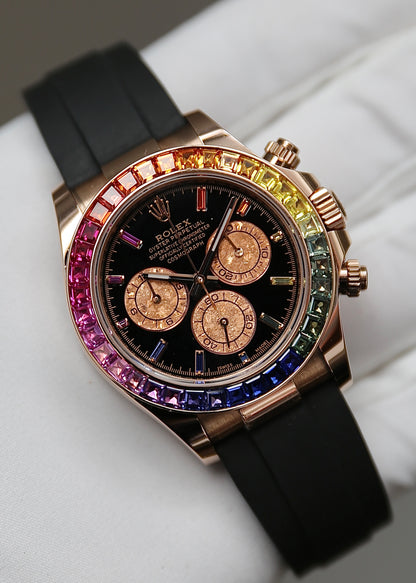 Rolex Daytona 116515LN Rainbow Custom Set