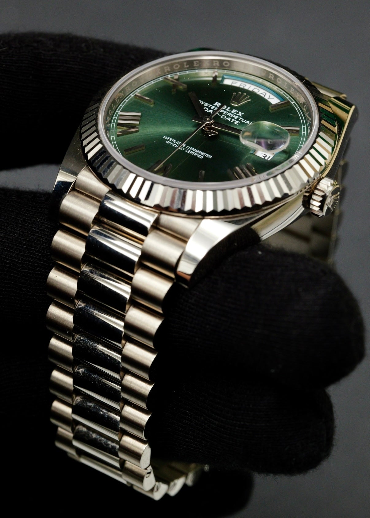Rolex Day Date 40mm 228239 60th Anniversary Olive Dial