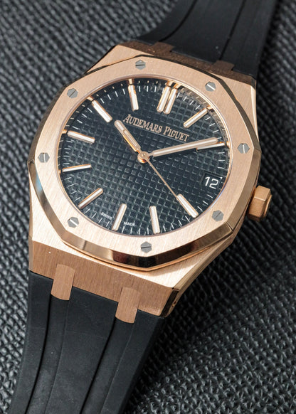 AP Royal Oak 15510OR Black Dial Rose Gold