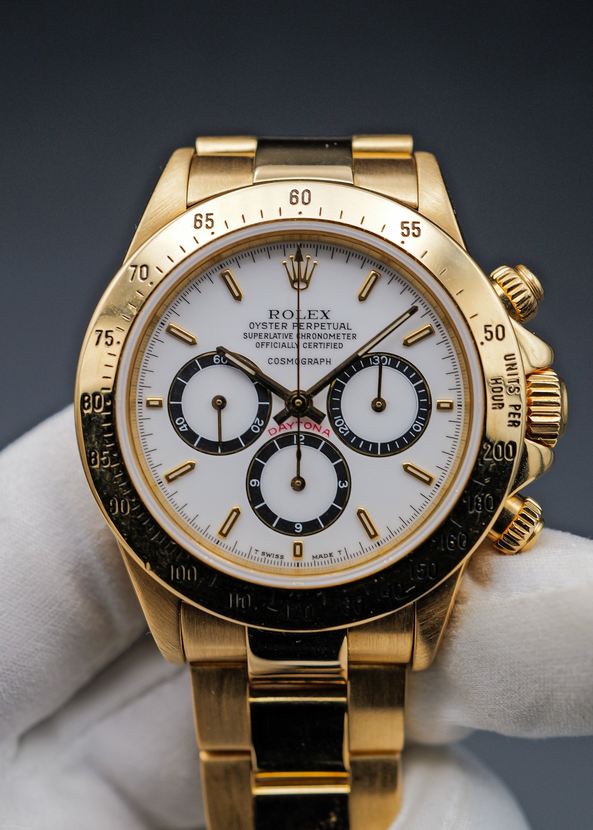 Rolex Daytona 16528 Zenith Movement Porcelain Floating Cosmograph