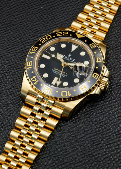 Rolex GMT Master II 126718GRNR Yellow Gold Jubilee