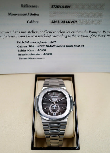 Patek Philippe Nautilus 5726/1A Annual Calendar Grey Dial