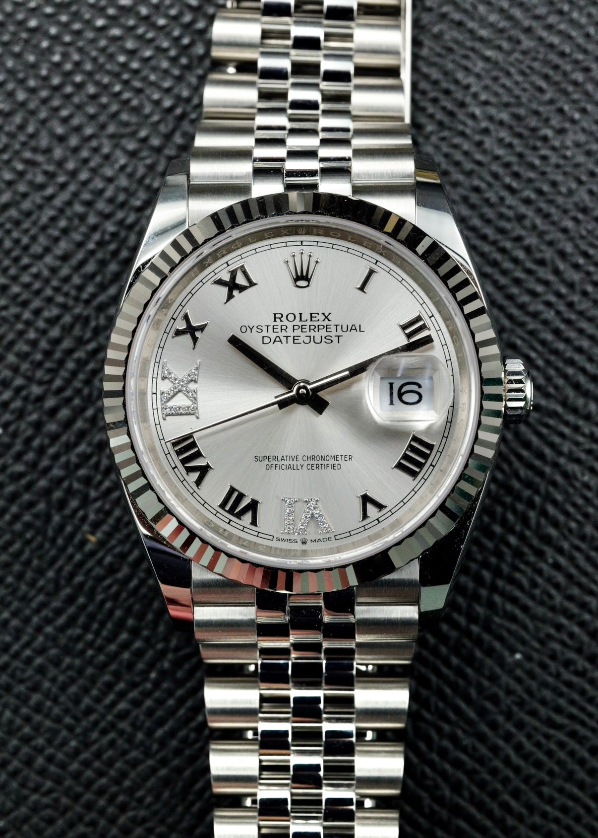 Rolex Datejust 36mm 126234 Silver Diamond Dial