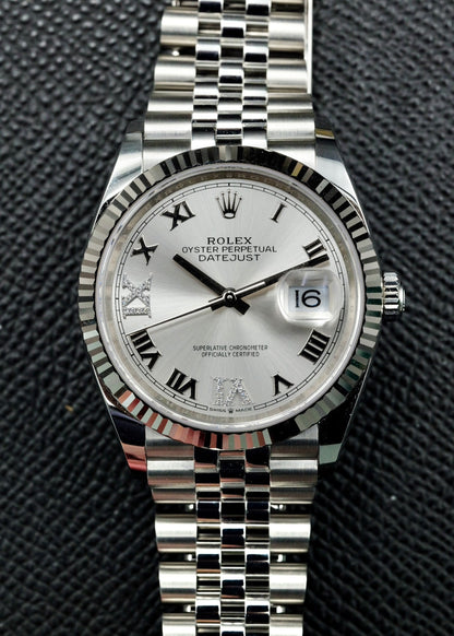 Rolex Datejust 36mm 126234 Silver Diamond Dial