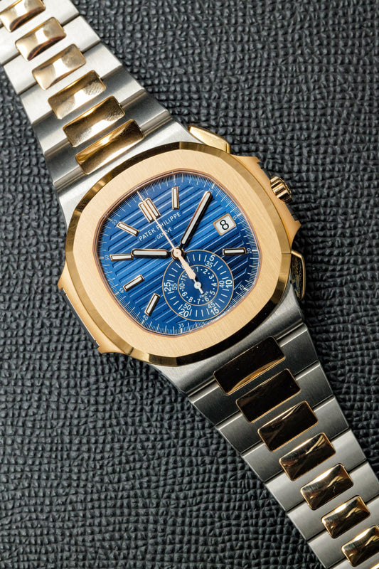 Patek Philippe Nautilus Chronograph 5980/1AR Two Tone Blue Dial