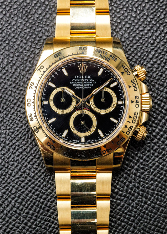 Rolex Daytona 126508 Yellow Gold Black Dial