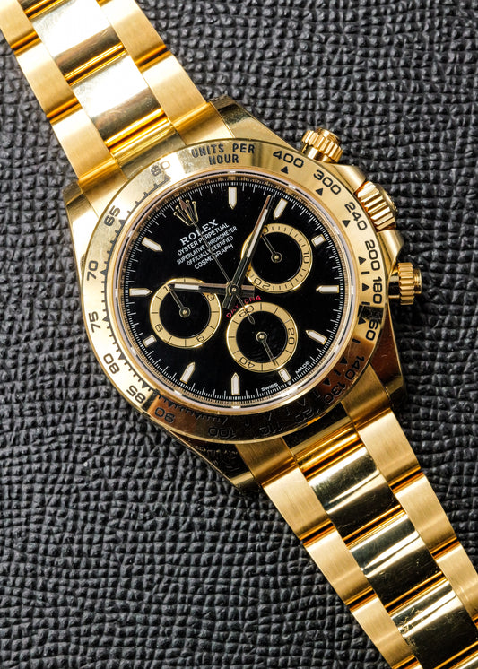 Rolex Daytona 126508 Yellow Gold Black Dial