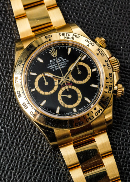 Rolex Daytona 126508 Yellow Gold Black Dial