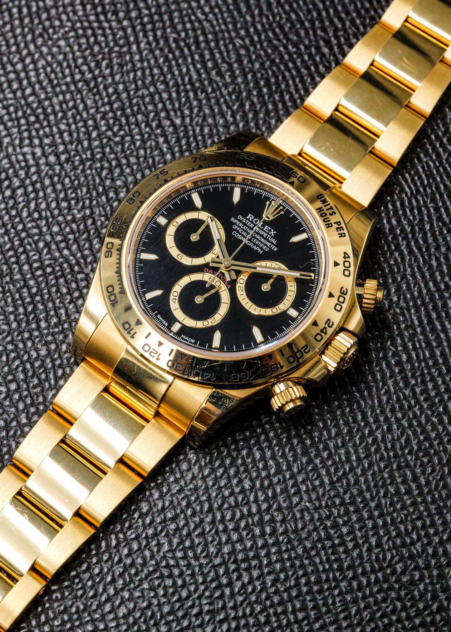Rolex Daytona 126508 Yellow Gold Black Dial