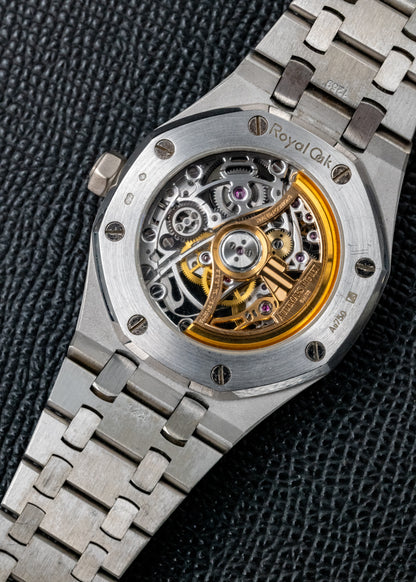 AP Royal Oak Double Balance Wheel Openworked Skeleton 15466BC Frosted White Gold
