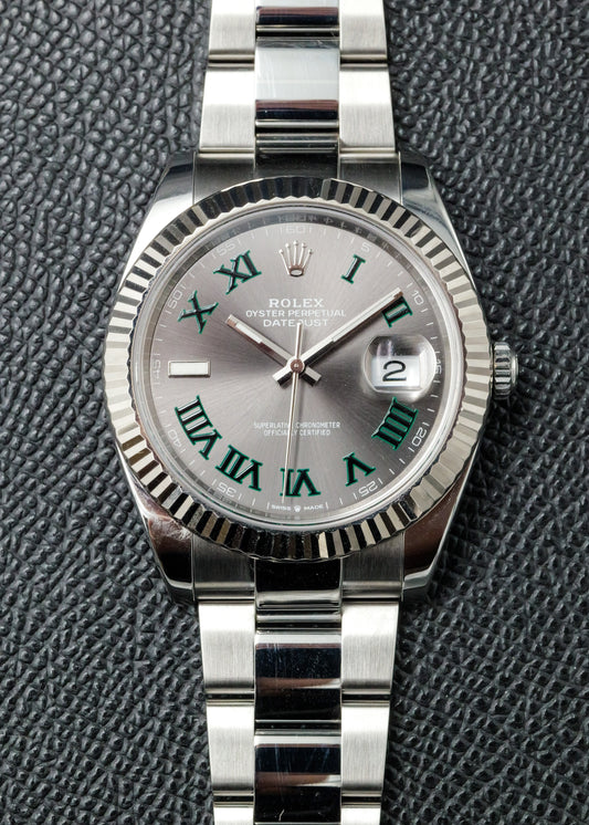 Rolex Datejust 41mm 126334 Wimbledon Dial Oyster