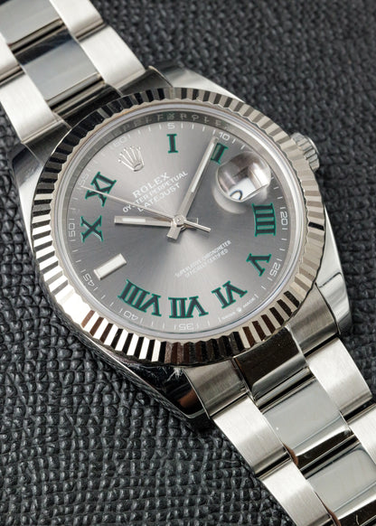 Rolex Datejust 41mm 126334 Wimbledon Dial Oyster