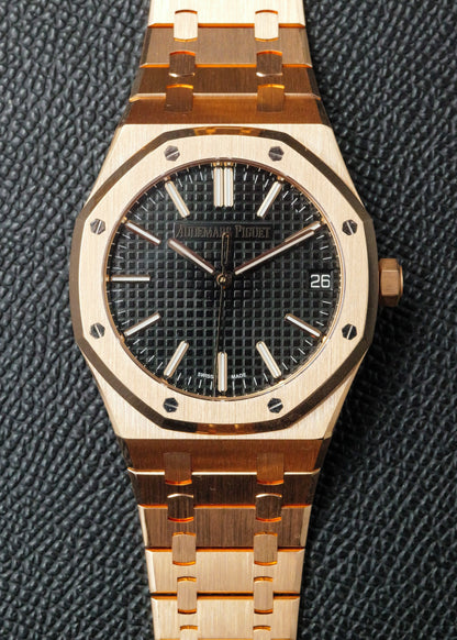 AP Royal Oak 15510OR Black Dial Rose Gold