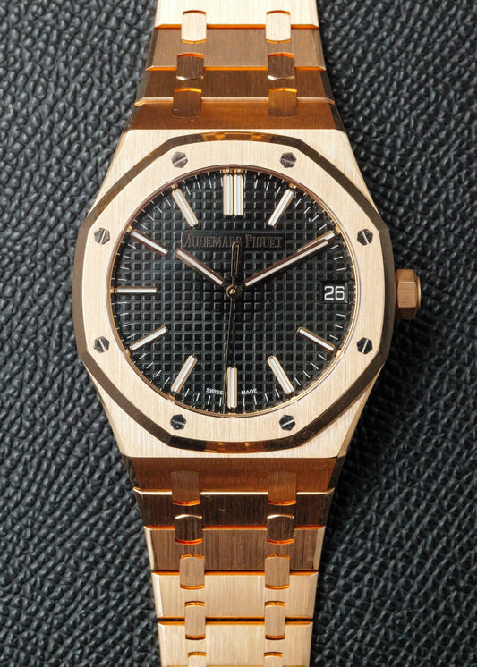 AP Royal Oak 15510OR Black Dial Rose Gold