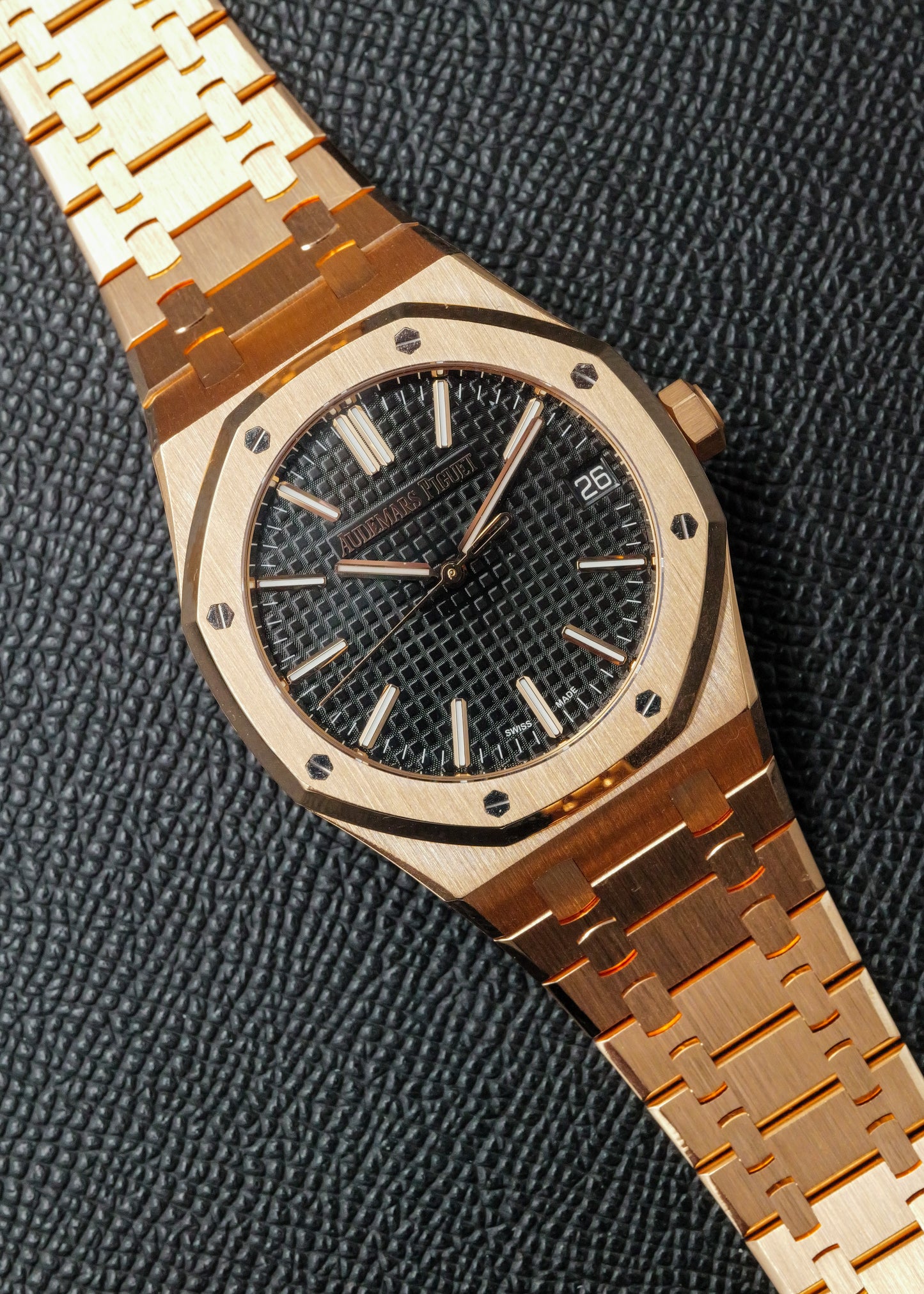 AP Royal Oak 15510OR Black Dial Rose Gold