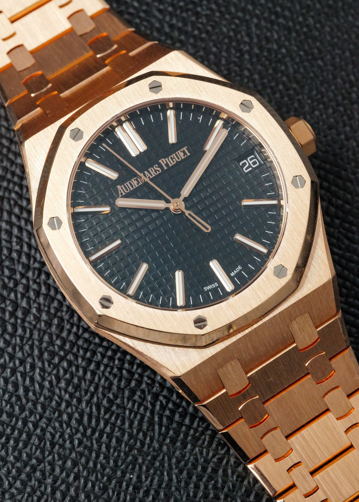 AP Royal Oak 15510OR Black Dial Rose Gold