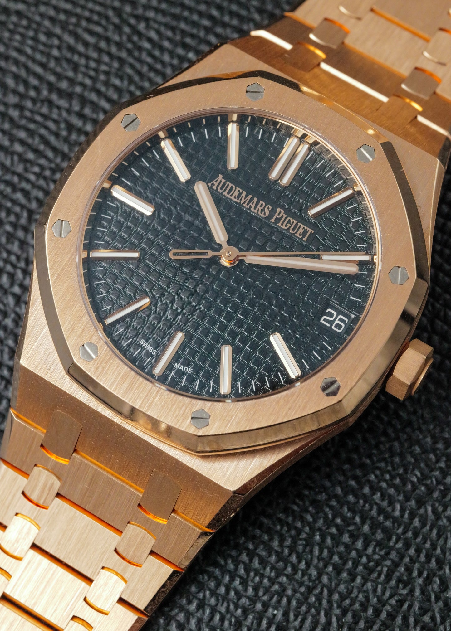 AP Royal Oak 15510OR Black Dial Rose Gold