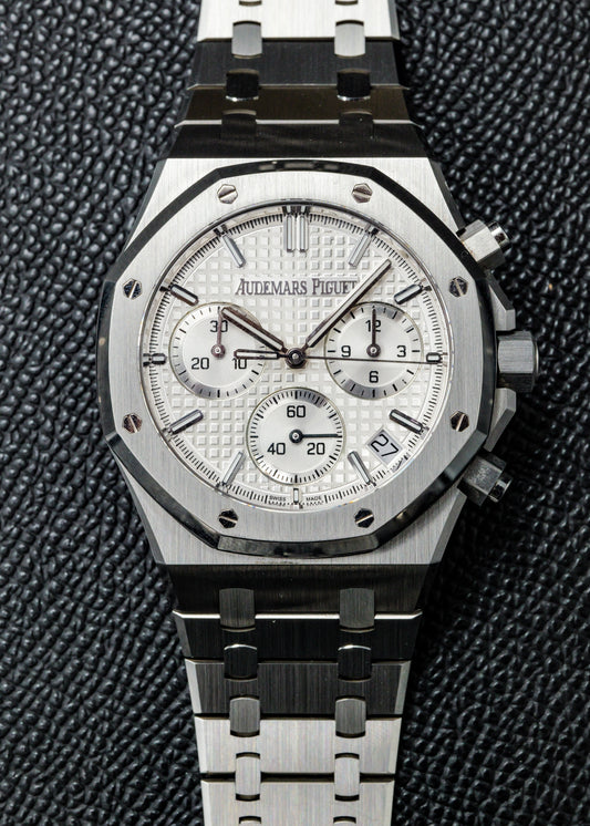 AP Royal Oak Flyback Chronograph 26240ST White Dial