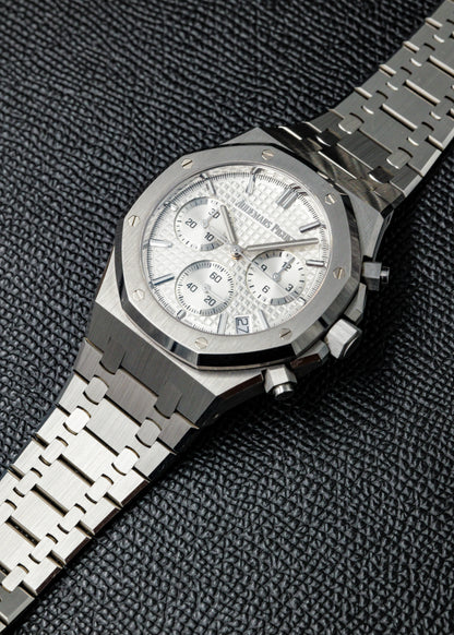 AP Royal Oak Flyback Chronograph 26240ST White Dial