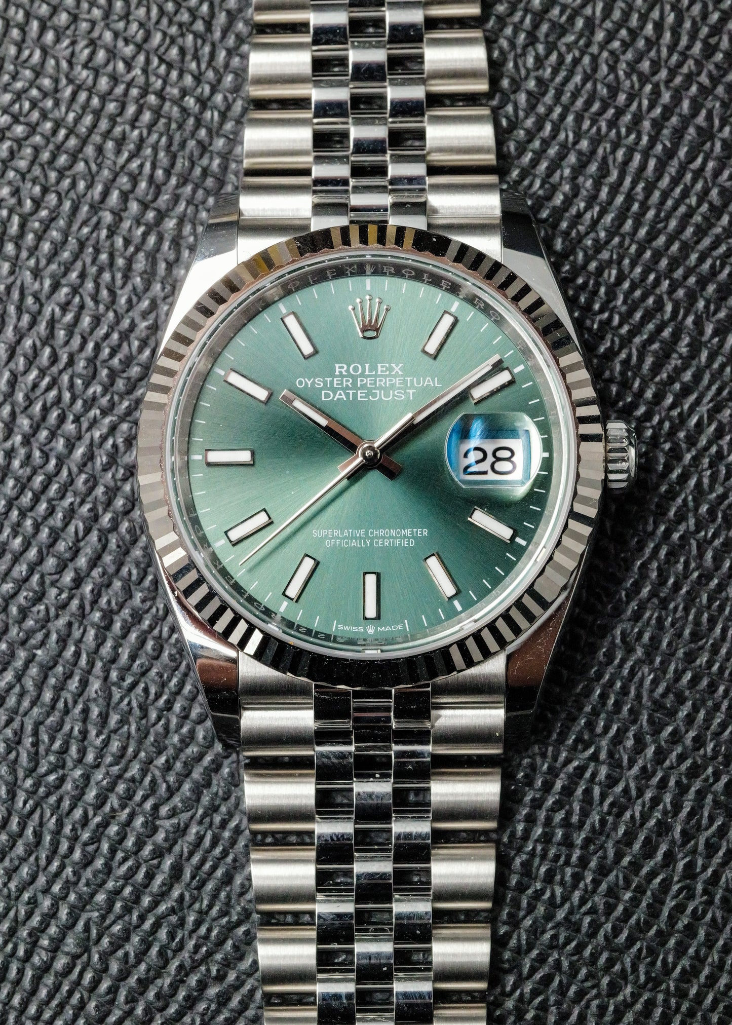Rolex Datejust 36mm 126234 Mint Green Dial Jubilee