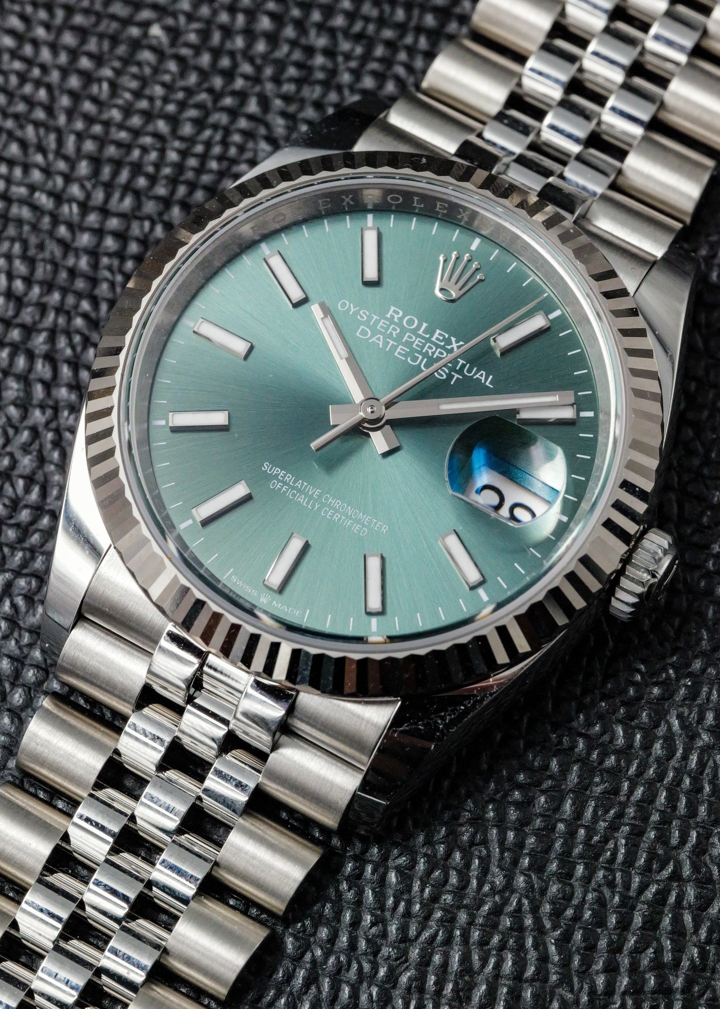 Rolex Datejust 36mm 126234 Mint Green Dial Jubilee
