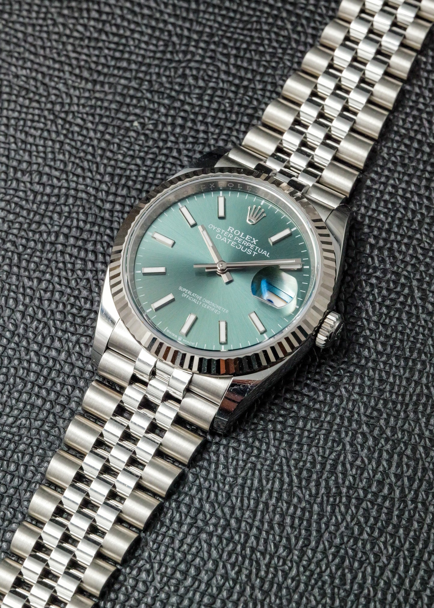 Rolex Datejust 36mm 126234 Mint Green Dial Jubilee