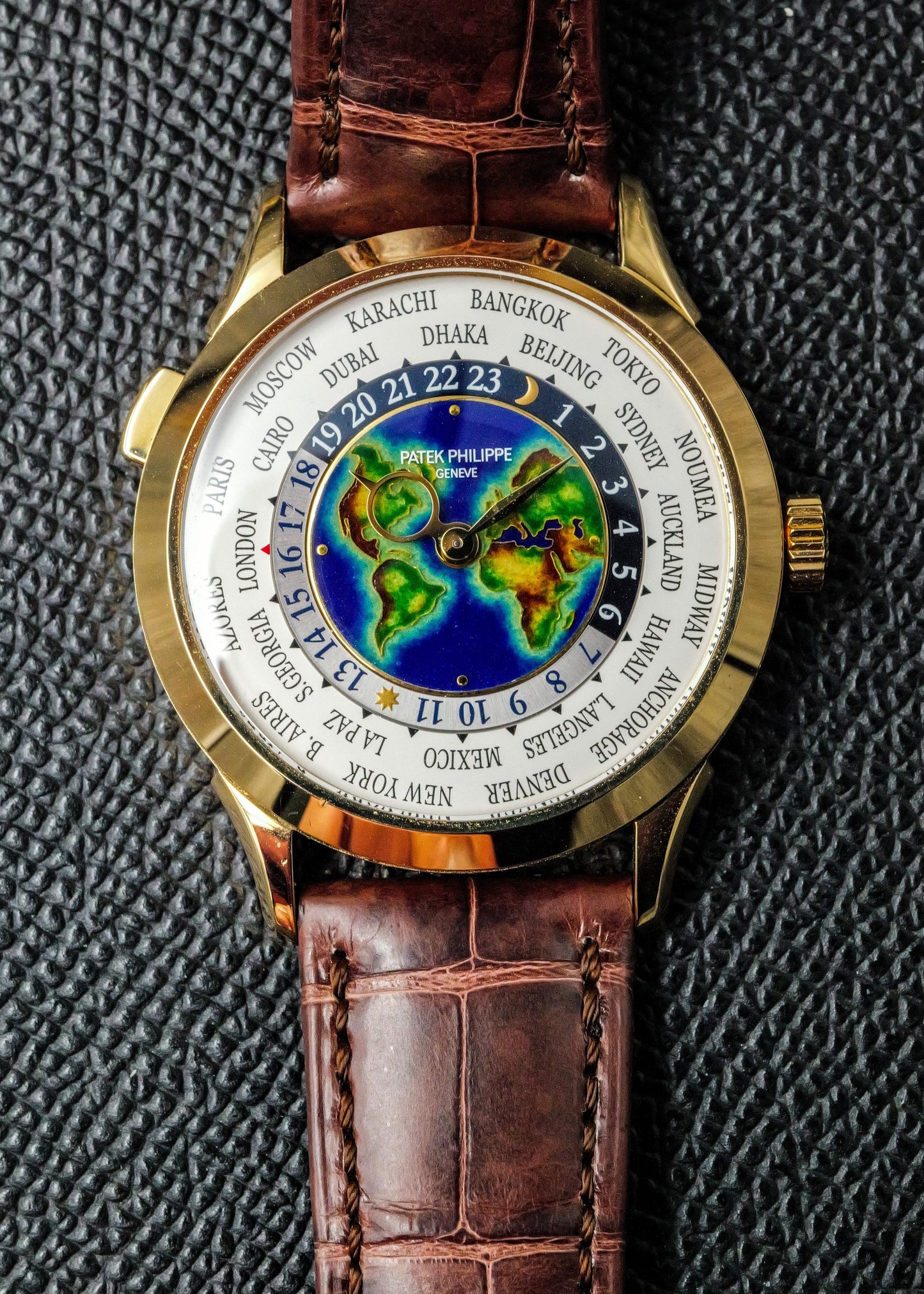 Patek Philippe World Time 5231J Rare Handcrafts Enamel Dial