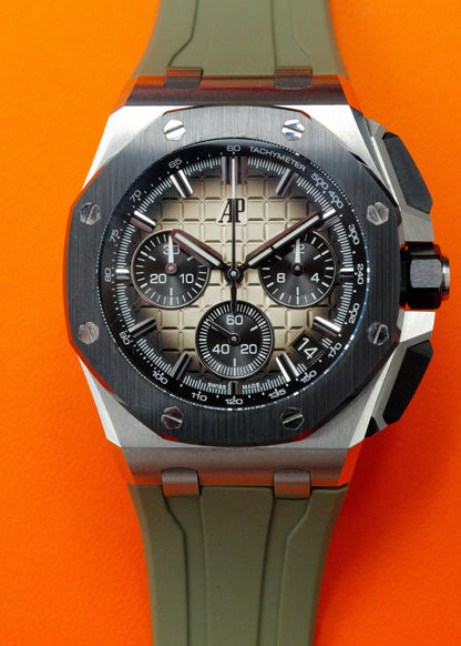 AP Royal Oak Offshore 26420SO Smoke Taupe Black Ceramic