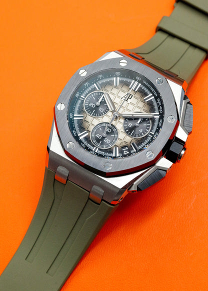 AP Royal Oak Offshore 26420SO Smoke Taupe Black Ceramic