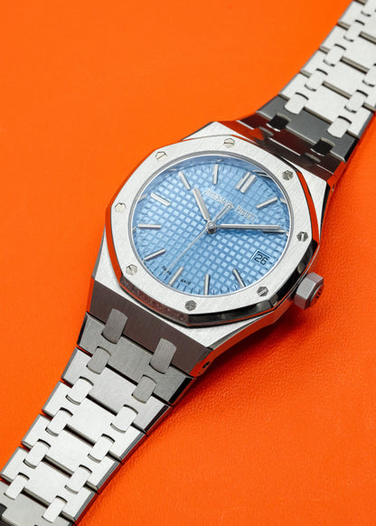 AP Royal Oak 37mm 15550ST Ice Blue Dial