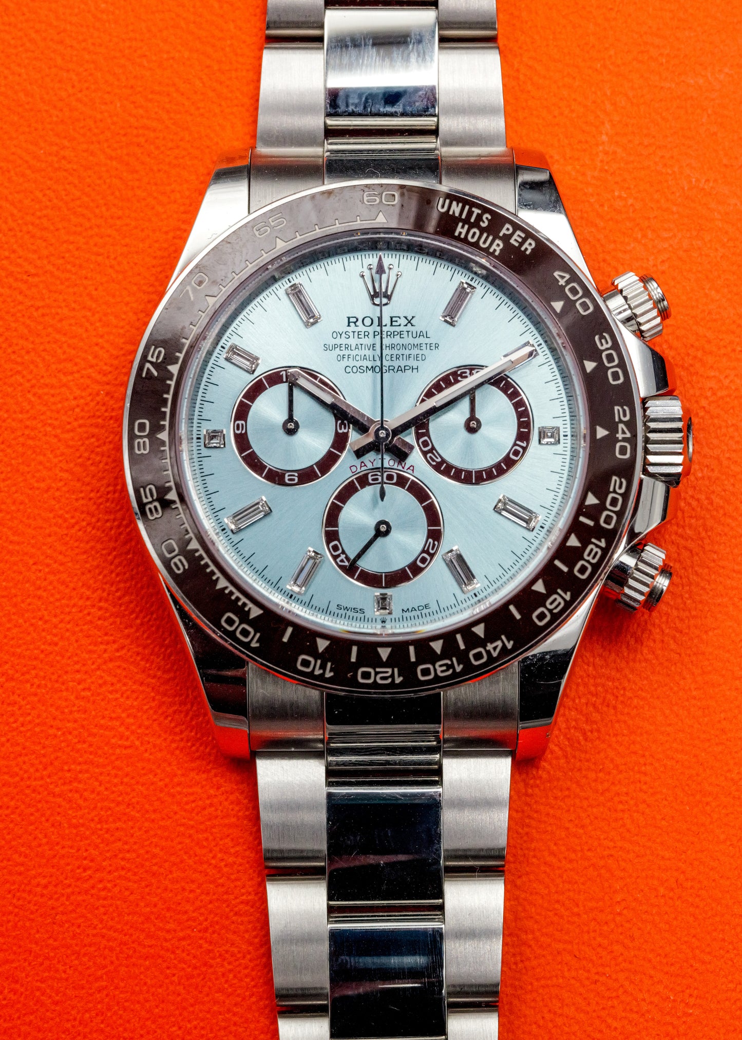 Rolex Daytona 126506 Ice Blue Dial with Baguette Diamond Markers