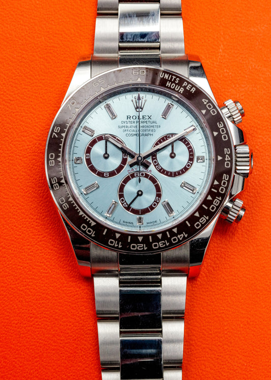Rolex Daytona 126506 Ice Blue Dial with Baguette Diamond Markers