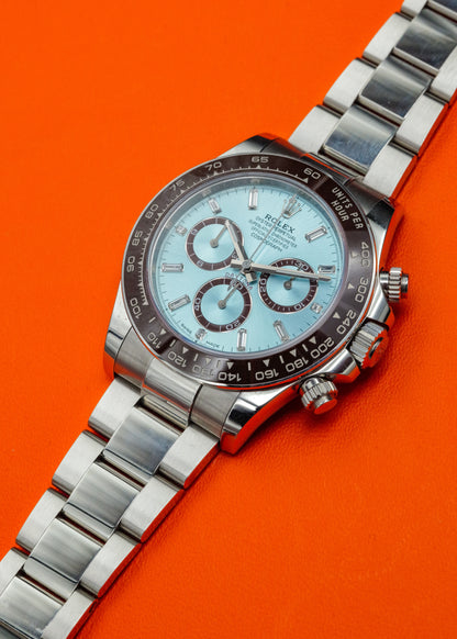 Rolex Daytona 126506 Ice Blue Dial with Baguette Diamond Markers