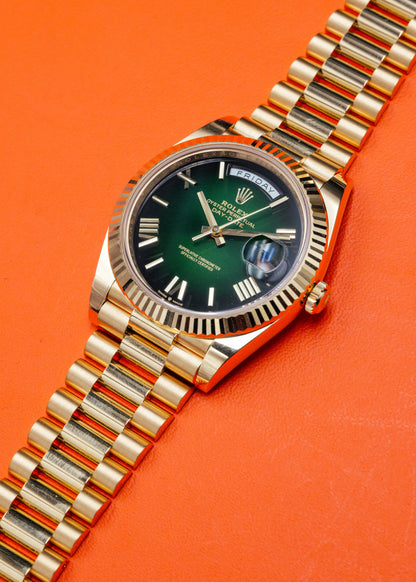 Rolex Day Date 40mm 228238 Green Ombre Dial