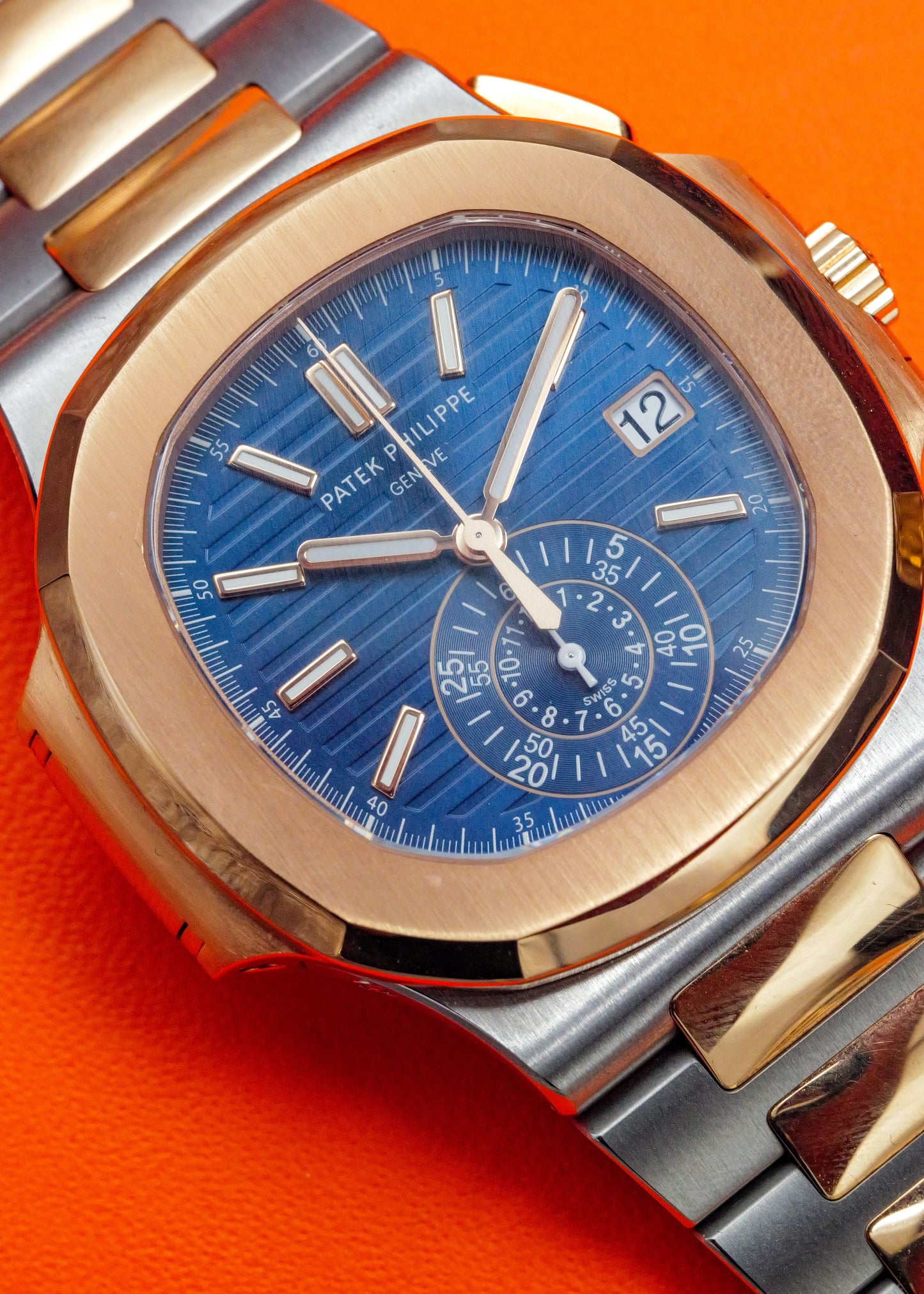 Patek Philippe Nautilus Chronograph 5980/1AR Two Tone Blue Dial