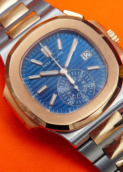 Patek Philippe Nautilus Chronograph 5980/1AR Two Tone Blue Dial