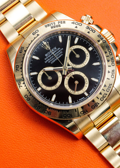 Rolex Daytona 126508 Yellow Gold Black Dial