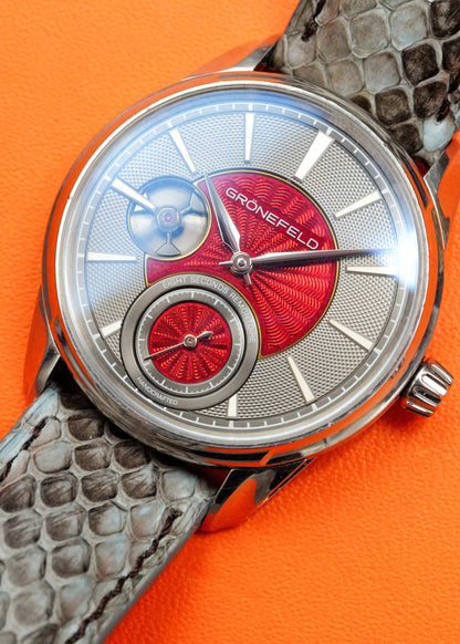 Grönefeld 1941 Remontoire with Bespoke Kari Voutilainen Guilloche Enamel Dial