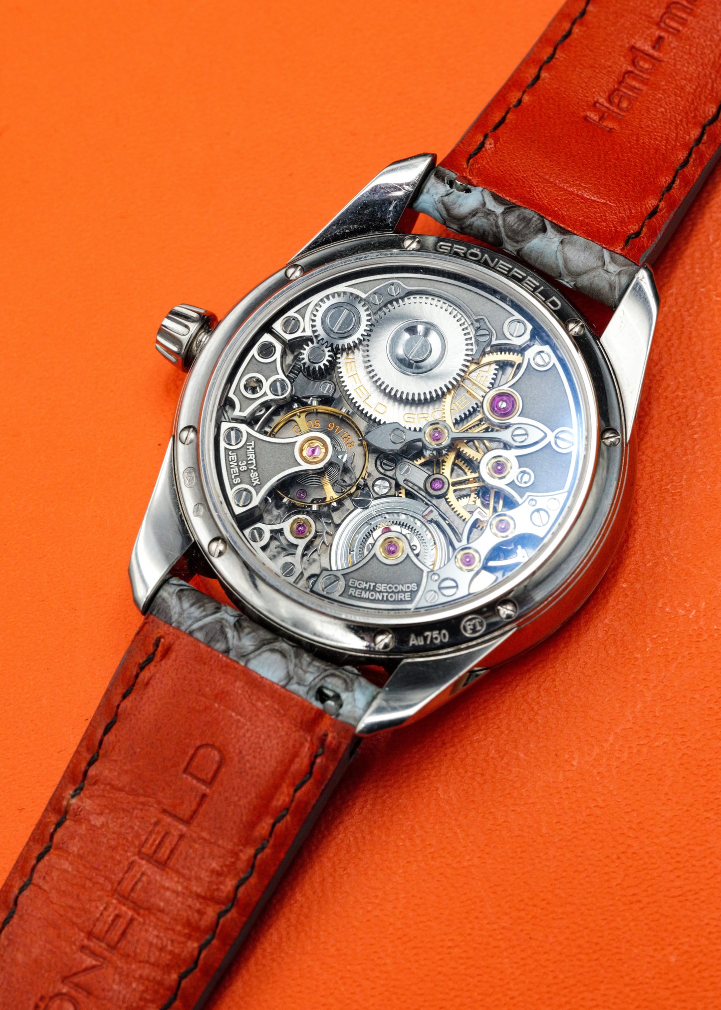 Grönefeld 1941 Remontoire with Bespoke Kari Voutilainen Guilloche Enamel Dial