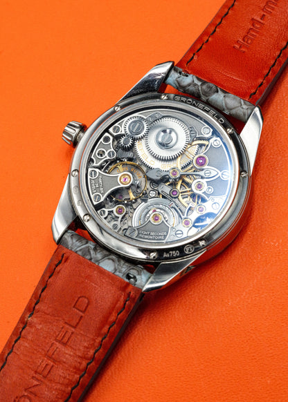 Grönefeld 1941 Remontoire with Bespoke Kari Voutilainen Guilloche Enamel Dial