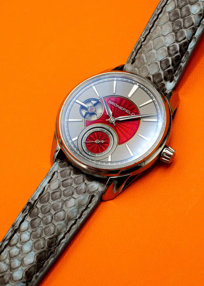 Grönefeld 1941 Remontoire with Bespoke Kari Voutilainen Guilloche Enamel Dial