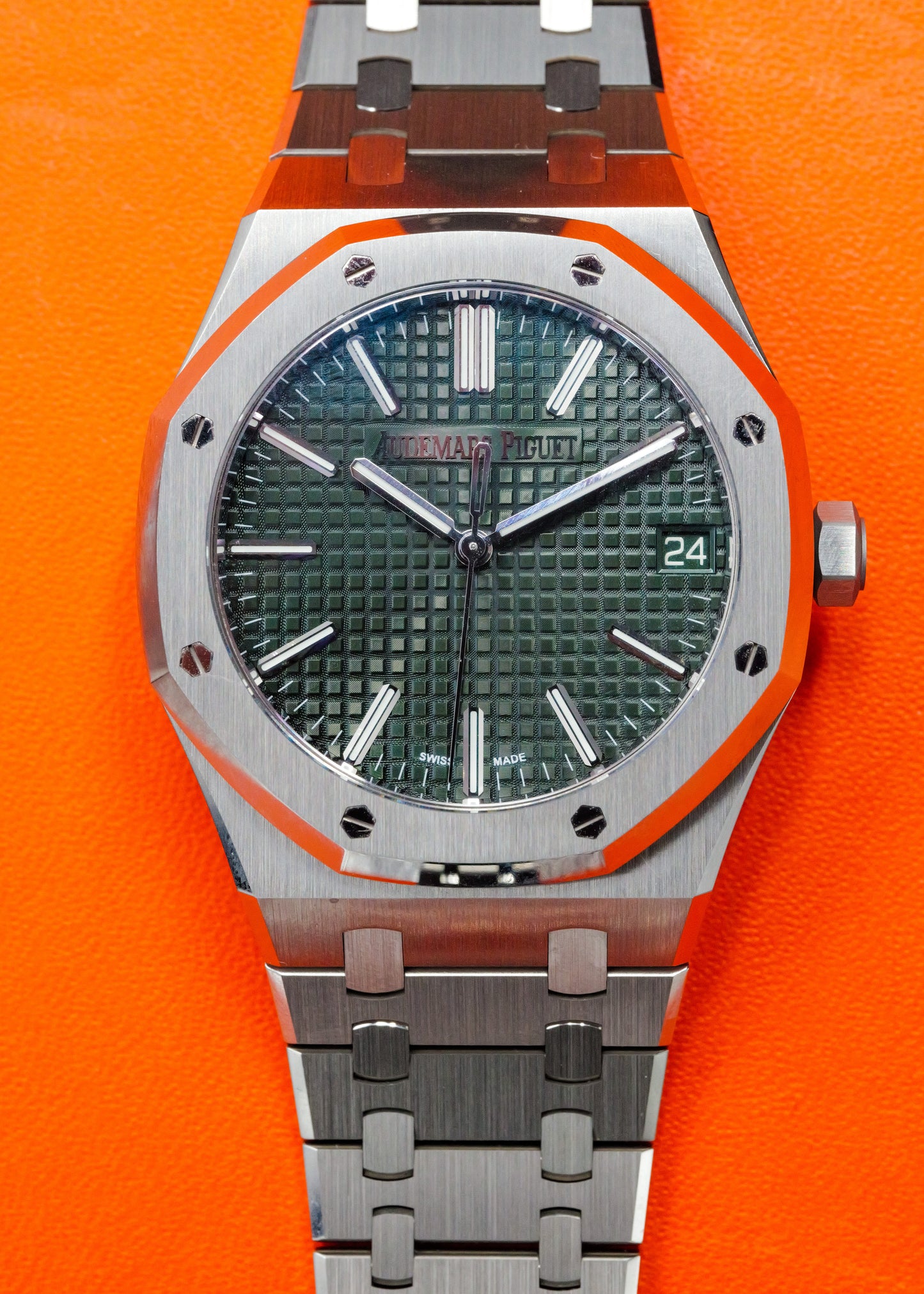 AP Royal Oak 15510ST Green Dial