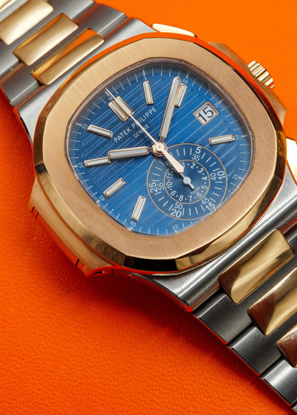 Patek Philippe Nautilus Chronograph 5980/1AR Two Tone Blue Dial