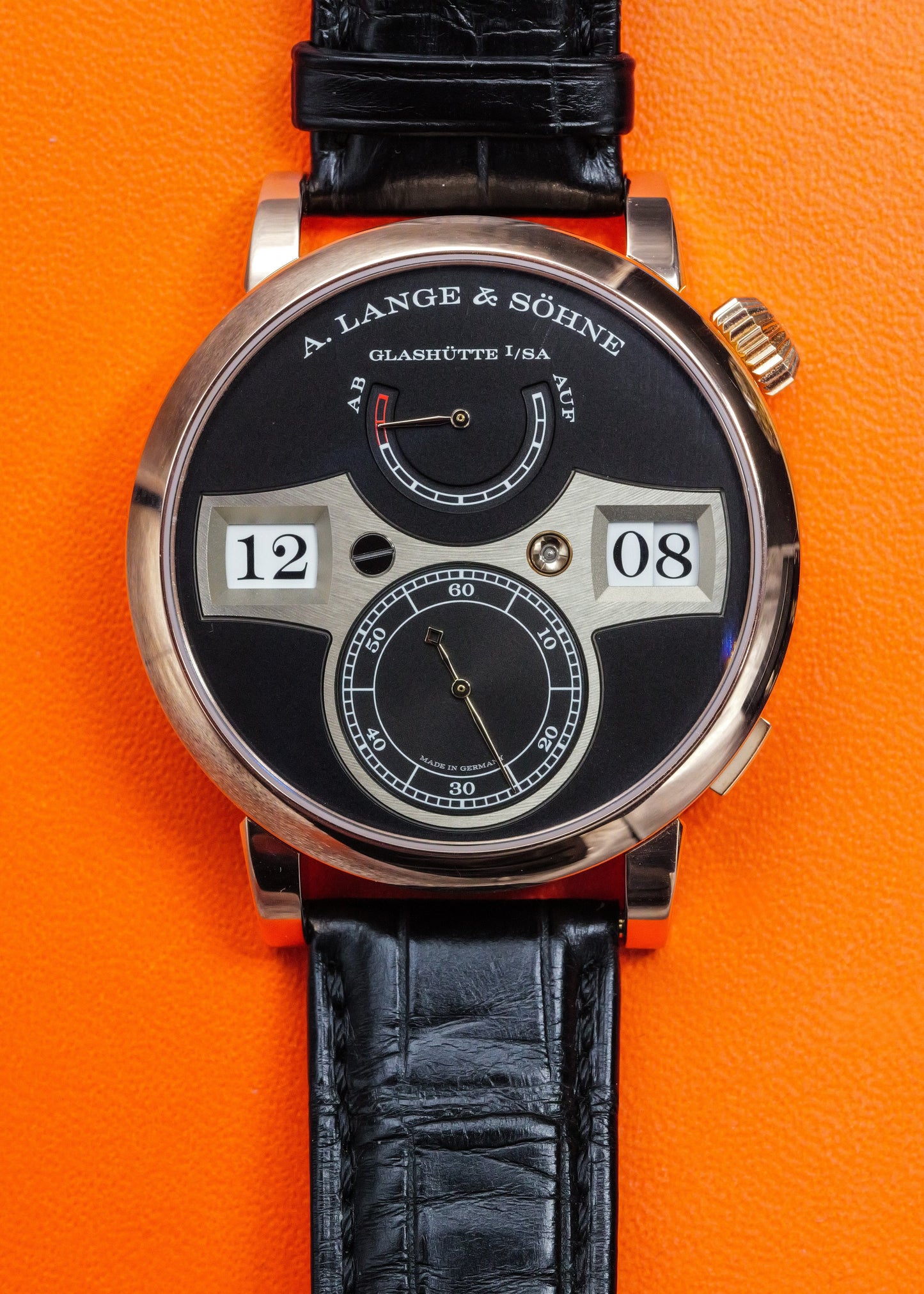 A. Lange & Sohne Zeitwerk 142.031 Rose Gold Upgraded Movement
