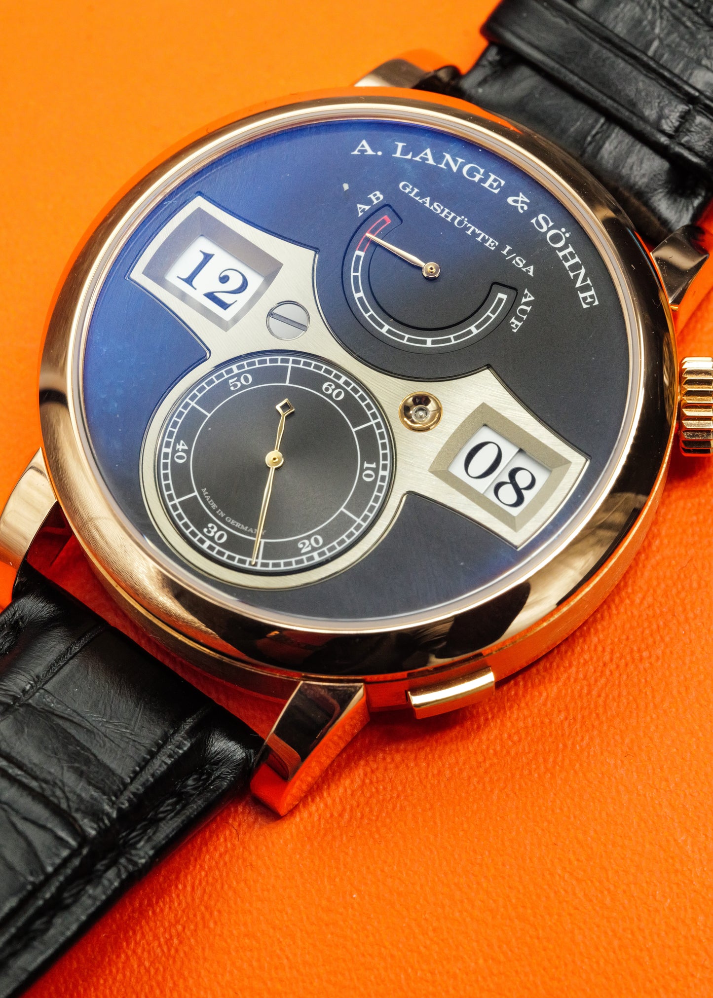 A. Lange & Sohne Zeitwerk 142.031 Rose Gold Upgraded Movement