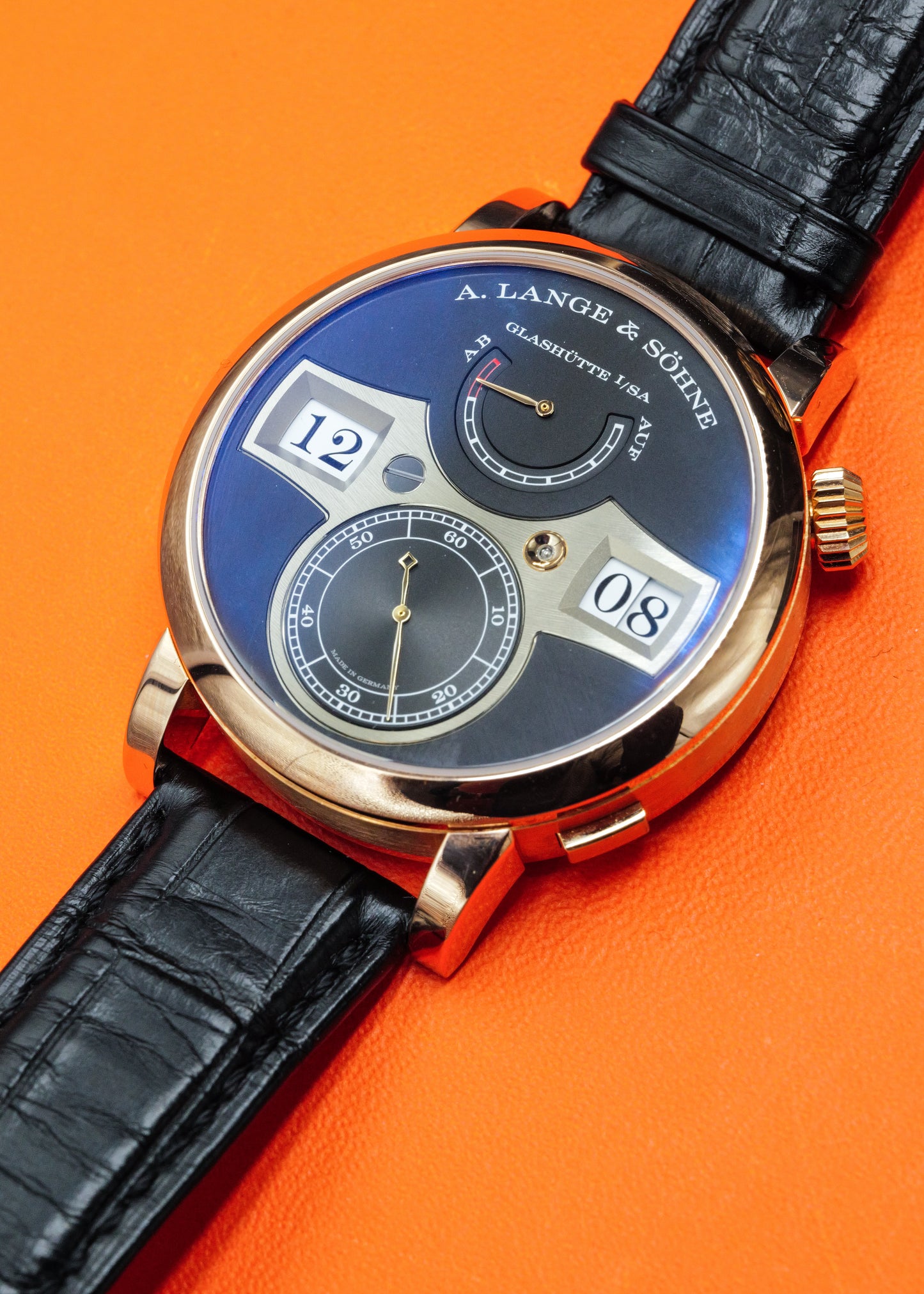 A. Lange & Sohne Zeitwerk 142.031 Rose Gold Upgraded Movement